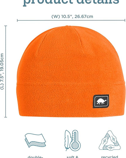 Turtle Fur Fleece Winter Beanie for Men and Women - Soft, Stretchy, Breathable Winter Hat That Won't Overheat Under Helmet