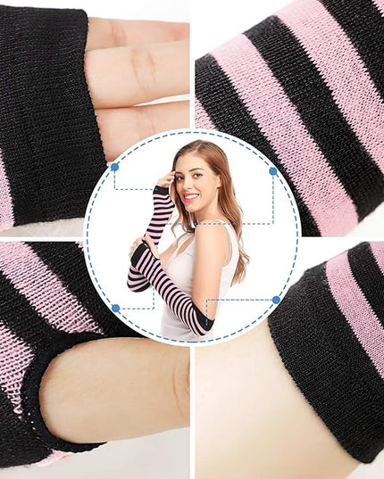 Bienvenu Punk Gothic Rock Long Arm Warmer Fingerless Gloves