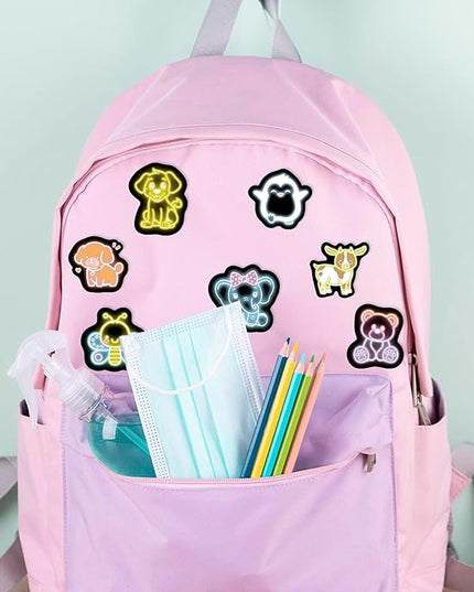 70 Pcs Cartoon Animal Water Bottle Stickers for Kids, Cute Neon Vinyl Laptop Decals, Teens Girls Boys Adults Phone Case Skateboard Luggage Decor