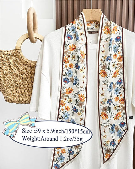 Purse Scarf For Handbags Head Scarves For Women's Hair Bags Scarfs Long Skinny Scarves Fashion Silky