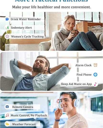 Smart Watch, Alexa Built-in, Answer/Make Calls 44mm Smartwatch Women Men, 1.83" Sports Watch IP68 Waterproof, Heart Rate SpO2 Sleep Stress Monitor, Step Counter Watch for Android & iOS Phone