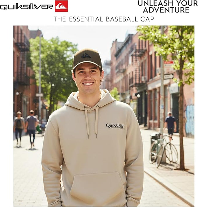 Quiksilver Men's Premium Cotton Adjustable Snap Back Logo Baseball Cap
