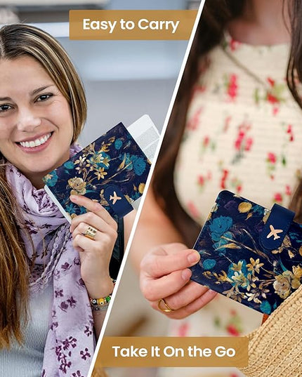 Passport Holder for Travel Essentials, RFID Blocking Leather Cover Wallet with Magnetic Closure, Aesthetic & Cute Passport Book Case for Women and Men - Grace
