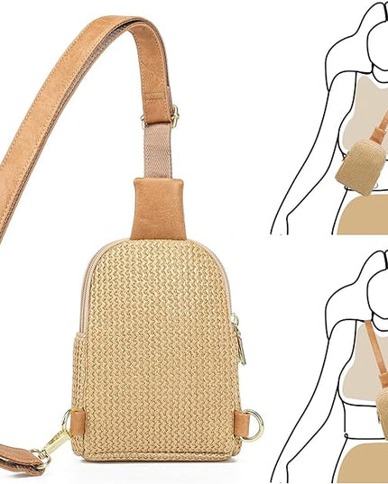 INICAT Faux Straw Crossbody Bags Beach Gifts Valentines Day Her Cruise Ship Essentials Women Summer Small Sling Purses
