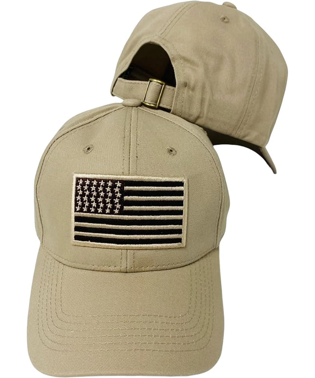 Roytrense Embroidered American Flag Unisex Baseball Cap (100% Cotton)