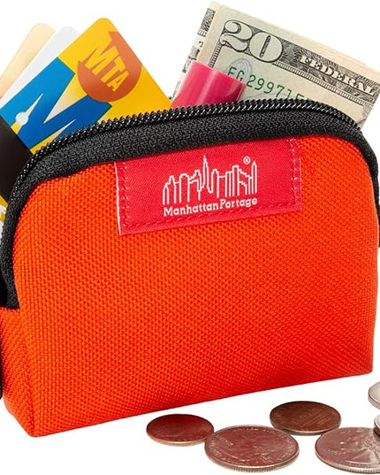 Manhattan Portage Coin Purse With Zipper Closure Pouch Eclectic Colors Credit Card ID Card Jewelry Keys Water Resistant Gift 1000D CORDURA® Everyday Carry