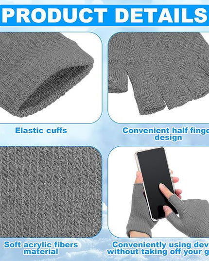 48 Pcs Bulk Winter Knit Beanies Gloves Men Women Warm Beanie Touchscreen Gloves Set Cozy Winter Accessories