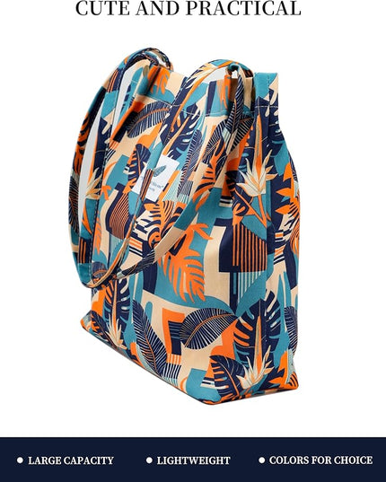 Corduroy Tote Bag Cute Tote Bags for Women Shoulder Bag with Inner Pocket for Work Beach Travel and Shopping Grocery