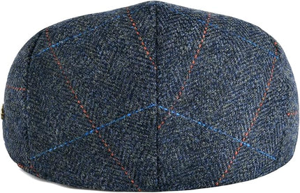 VOBOOM Men's Herringbone Flat Ivy Newsboy Hat Wool Blend Gatsby Cabbie Cap