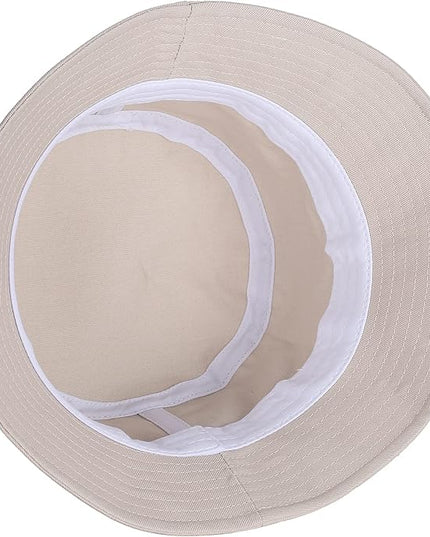 Umeepar Unisex Cotton Packable Bucket Hat Sun Hat Plain Colors for Men Women