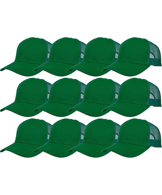 Gelante Mesh Trucker Hat Baseball Cap Structured Front Panel Wholesale LOT 12 Pack