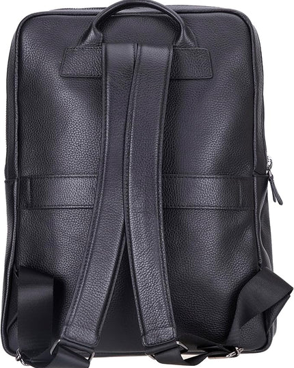Osceola Genuine Leather Laptop Backpack for Men & Women, Handmade Leather Backpack Fits 16 Inch Laptop (Black)