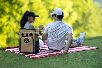 Convertible Cooler Backpack with Dry Storage by JustinCASE | Waterproof Travel Cooler Bag for Drinks, Clothes & Trips