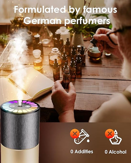 Car Air Freshener, Car Fresheners Long Lasting, Auto On/Off, 3 Adjustable Modes for Custom Scent Intensity, 150mL Large Capacity, Diffuser with RGB Music Syncing Light (Oceans)
