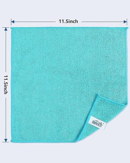 HOMEXCEL Microfiber Cleaning Cloth, 8 Pack Cleaning Rags, Cleaning Towels with 4 Color Assorted, 11.5"X11.5"(Green/Blue/Yellow/Pink)
