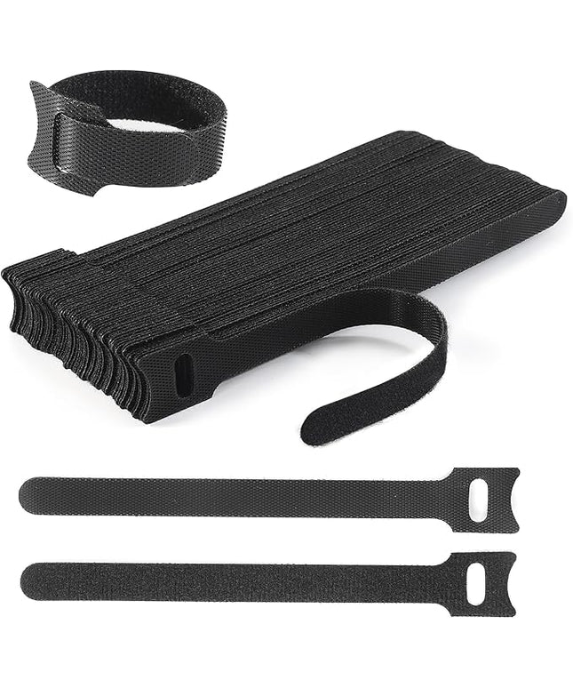 Reusable Cable Ties, 60 PCS 8 Inches Adjustable Cord Straps Wire Organizer Cord Wrap and Hook Loop Cable Management