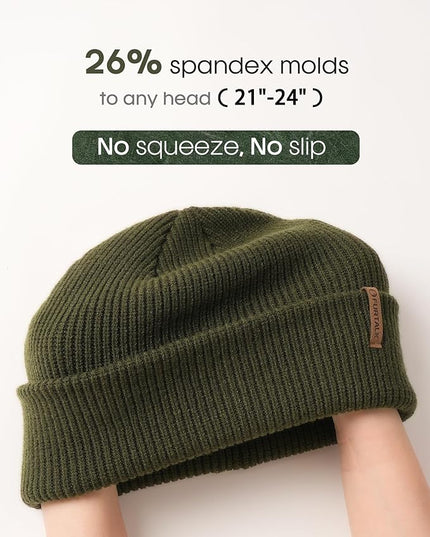 FURTALK Fisherman Beanie for Men Women 2 Styles Cuffless or Cuffed Knitted Unisex Winter Hat Outdoor All-Day Warmth