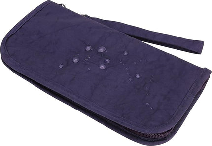 ZOPPEN Passport Holder Family RFID Passport Wallet, Passport Holder Women/Men, Travel Wallet Documents Organizer Zipper Case with Removable Wristlet Strap, Travel Essentials for Flying