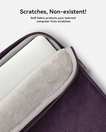 Voova Laptop Bag 15.6 Inch, Waterproof Computer Sleeve Carrying Case with Shoulder Straps & Handle Compatible with Macbook Air 15 M2/M3/M4, MacBook Pro 15/16, 15-16 Inch Hp Dell Lenovo, Dark Purple