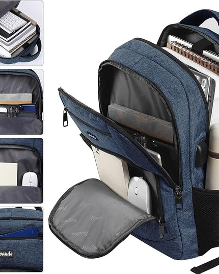 Paude Backpack School, Laptop, Bookbag for Teen Boys 15.6 Inch College, Business, Work, Travel (Blue, 15.6 inch)