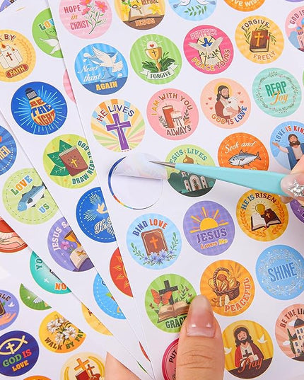 1000 PCS Bible Verse Jesus Stickers, Christian Faith Stickers for Laptop, Phone Cases, Scrapbook, Christian Easter Gifts for Kids Adults