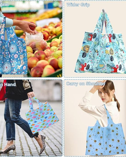 Extra Large 50lbs Foldable Reusable Shopping Bags kitchen reusable grocery bags Washable Polyester Bags in Pocket