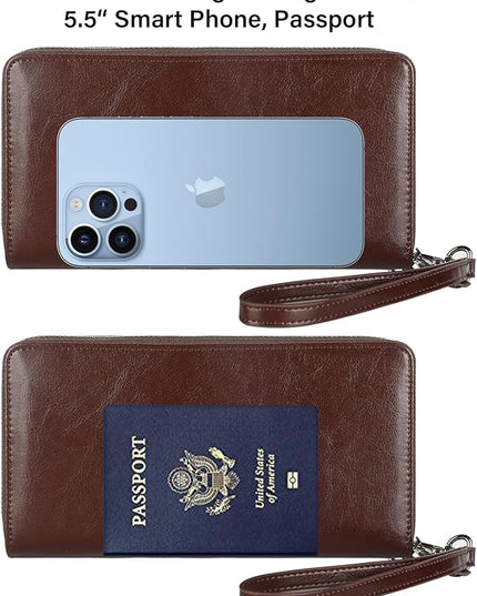 Lavemi Small Compact Women Wallet RFID Blocking Genuine Leather Bifold Purse with ID Windows