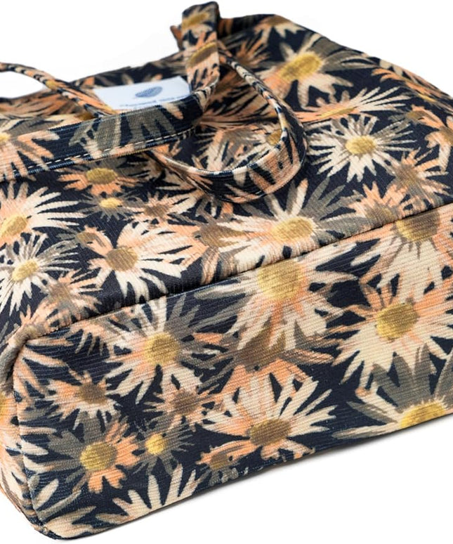Corduroy Tote Bag Cute Tote Bags for Women Shoulder Bag with Inner Pocket for Work Beach Travel and Shopping Grocery