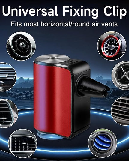 Car Air Freshener Diffuser,Smart Car Aroma Diffuser Air Freshener Spray Automatic with 10PCS Cologne Aromatherapy Oil (red)