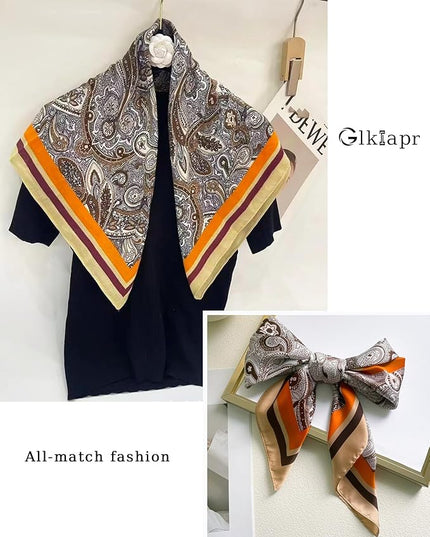 Satin Bandana Headscarf for Women Silky Hair Scarves for Fashion Lightweight