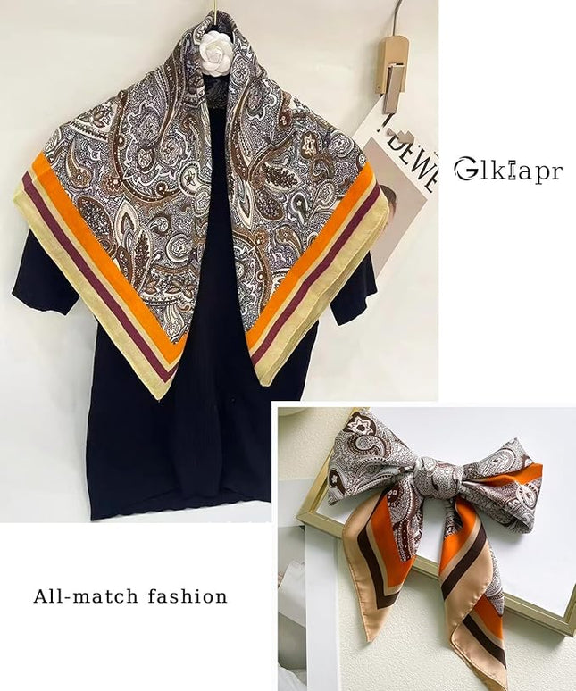 Satin Bandana Headscarf for Women Silky Hair Scarves for Fashion Lightweight