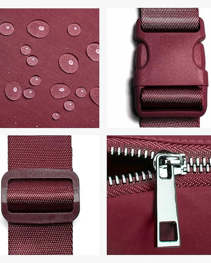 Belt Bag Fanny Pack Crossbody Bags for Women Fashion Waist Packs with Adjustable Strap Gifts for Women Men Teen Girls (Wine)