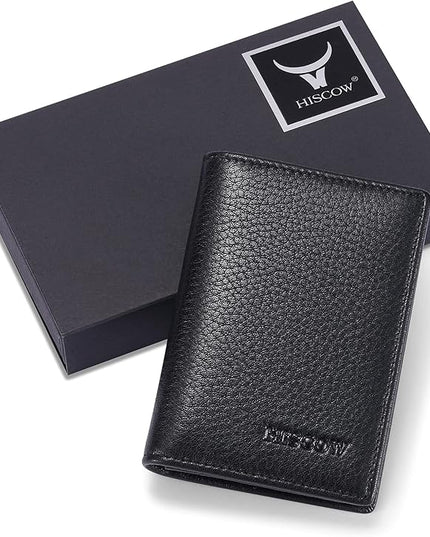Leather Business Card Case Holder for Men & Women, Italian Calfskin