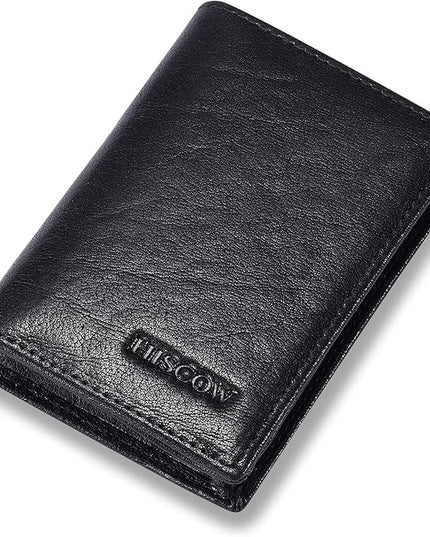 Leather Business Card Case Holder for Men & Women, Italian Calfskin