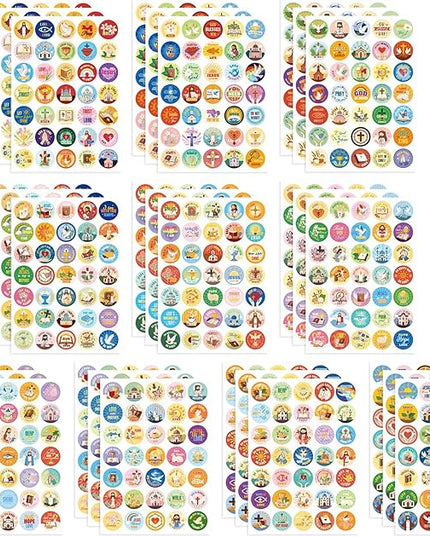 1000 PCS Bible Verse Jesus Stickers, Christian Faith Stickers for Laptop, Phone Cases, Scrapbook, Christian Easter Gifts for Kids Adults