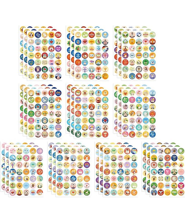1000 PCS Bible Verse Jesus Stickers, Christian Faith Stickers for Laptop, Phone Cases, Scrapbook, Christian Easter Gifts for Kids Adults