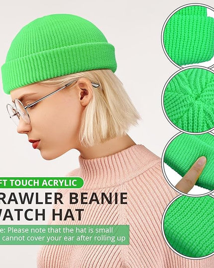 SATINIOR Trawler Beanie Watch Hat Roll-up Edge Skullcap Fisherman Beanie for Women Men