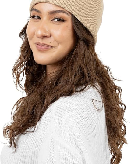 12 Pack Winter Beanie Hats for Men Women, Warm Cozy Knitted Cuffed Skull Cap, Wholesale