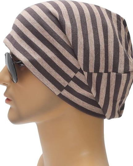 ZLYC Cotton Thin Slouchy Beanie Hat for Men Women Fashion Soft Stretch Knit Skull Cap