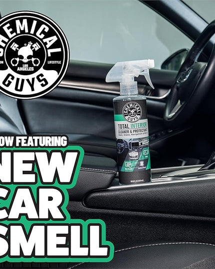 Chemical Guys Total Interior Cleaner and Protectant, New Car Smell (Safe for Cars, Trucks, SUVs, Jeeps, RVs & More) 128 fl oz - SPI234