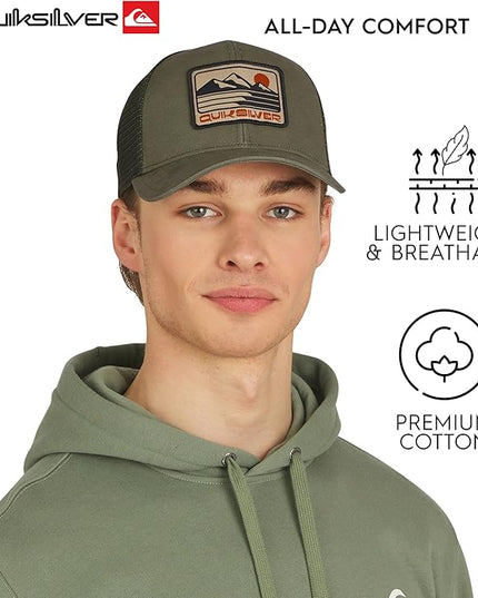 Quiksilver Men's Premium Cotton Adjustable Snap Back Logo Baseball Cap