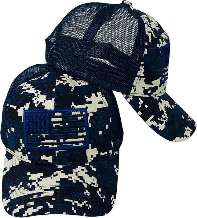 Roytrense Embroidered American Flag Unisex Baseball Cap (100% Cotton)