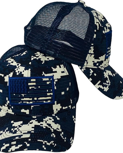 Roytrense Embroidered American Flag Unisex Baseball Cap (100% Cotton)
