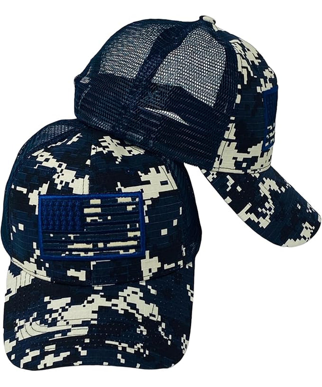 Roytrense Embroidered American Flag Unisex Baseball Cap (100% Cotton)