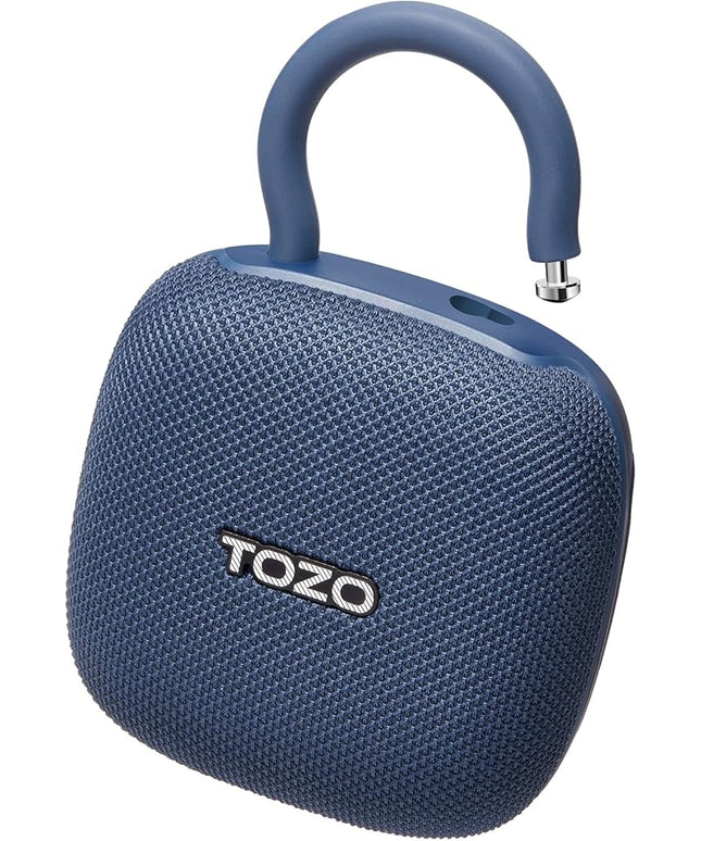 TOZO PE1 Portable Bluetooth Speakers with Adjustable Carabiner, Mini Bluetooth Wireless Shower Speaker with IPX8 Waterproof, 32H Playtime Punchy Bass Audio Speaker for Home, Outdoor and Travel, Blue