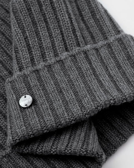 KVSS 100% Pure Cashmere Beanie for Women & Men Knit Winter Hat Cuff Rib Cap | Luxury from Inner Mongolia