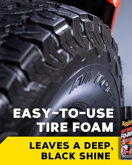 Meguiar's Hot Shine Tire Foam, 19 Oz, 3 Can/Pack, 4 Pack/Case
