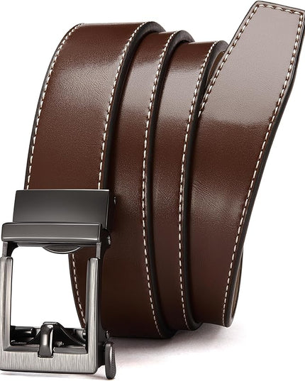 CHAOREN Leather Ratchet Belt Men - Mens Belts Casual Accessories for Every Occasion (35mm)