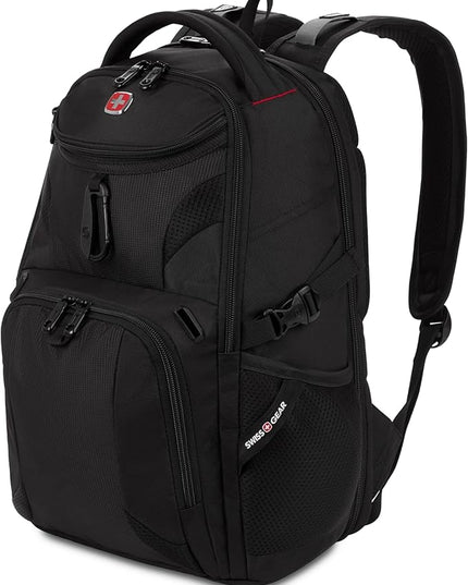 SwissGear 1900 Scansmart Mini/Slim Version, Fits Most 13 Inch Laptops and Tablets, TSA Friendly Backpack, Black