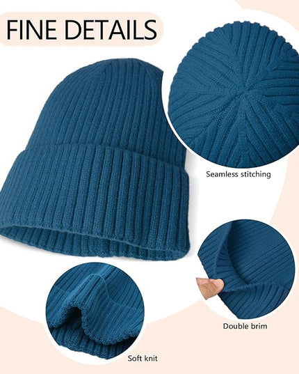 HiRui Knit Beanie for Men Women Kids, Winter Hats Warm Classic Daily Skull Caps